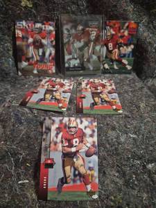 lot 24 image: Steve Young San Francisco 49ers Trading Cards Lot 6 Cards