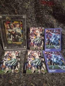 lot 25 image: Troy Aikman Football Trading Card Lot 7 Cards Cowboys Quarterback