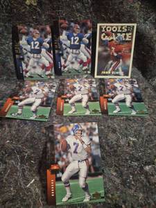 lot 27 image: Football Trading Card Lot 6 Cards Buffalo Bills John Elway