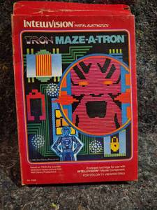 lot 110 image: Mattel Intellivision TRON Maze-A-Tron Game Cartridge No. 5392