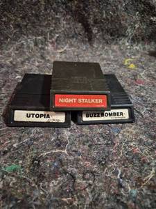 lot 117 image: Intellivision Game Cartridge Lot Night Stalker Utopia Buzz Bomber