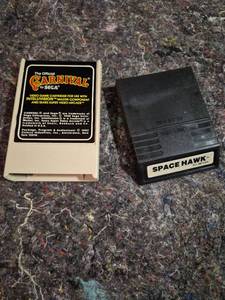 lot 120 image: SEGA Carnival and Space Hawk Intellivision Master Component Video Game Cartridges Lot