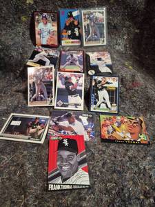 lot 204 image: Frank Thomas Baseball Trading Card Lot 12 Cards Multiple Sets