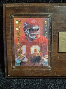 lot 224 image: Joe Montana Kansas City Chiefs Quarterback Plaque