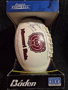 lot 228 image: Baden Premium Football Official Size Signed Go Bears Bobby Petrino