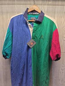 lot 248 image: Chaps Colorblock Rugby Polo Shirt Size L