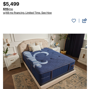 lot 6554 image: Stearns &amp Foster� Reserve Medium Mattress Cali King Luxury 16 Pillowtop Soft Retails for $5,500 - Retail $5,500