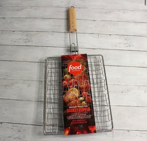 lot 99 image: Wire Cooking Basket Flipper - Wood Handle