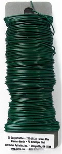 lot 101 image: Bundle of 4 Darice Paddle Wire 20 Gauge 110 Feet-Green