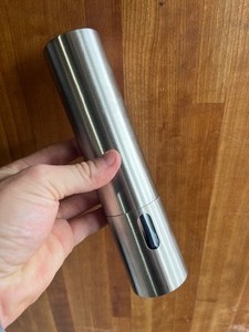 lot 4 image: Electric Salt & Pepper Grinder - Chrome - Batteries Needed (1- Pair)
