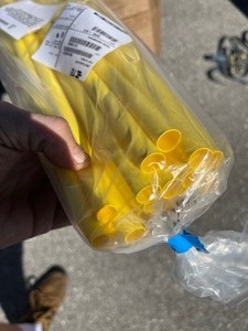 lot 212 image: TE Heat Shrink Wire 50pack - Yellow DWP-125-38-4-STK