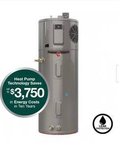 lot 3 image: 50 gallon Rheem Performance Platinum Terra Electric Water Heater - Retail $2,000