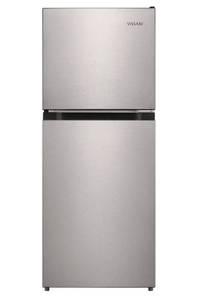 lot 14 image: Vissani Top-Freezer Refrigerator Stainless Steel - Retail $250