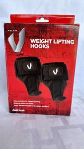 lot 750 image: Valeo Weight Lifting Hooks - Professional Gym Grip Support