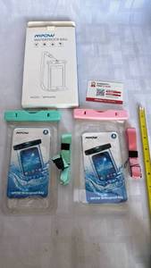 lot 767 image: MPOW Universal Waterproof Phone Bag - Model MPPA097BC pack of 2