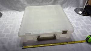 lot 798 image: Clear Plastic Storage Container with Compartments