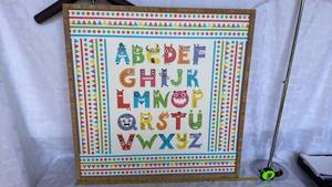 lot 862 image: Monster Alphabet Educational Wall Art