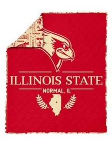 lot 10052 image: NCAA Illinois State Redbirds 60 x 80 Quilted Throw Blanket