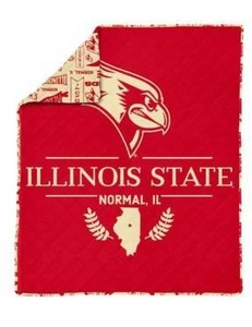 lot 10053 image: NCAA Illinois State Redbirds 60 x 80 Quilted Throw Blanket