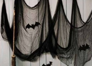 lot 10068 image: Halloween Black Gauze Wraparound Decoration 197x84.5in