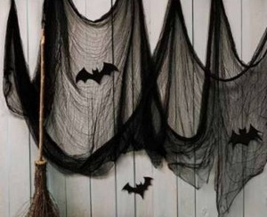 lot 10121 image: Halloween Black Gauze Wraparound Decoration 197x84.5in