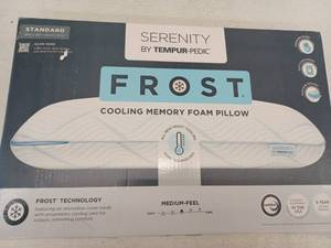 lot 10125 image: Serenity by Tempur-Pedic Frost Cooling Memory Foam Pillow, Standard