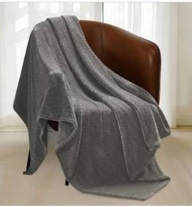 lot 10144 image: Monte & Jardin Jacquard Throw Blanket Gray