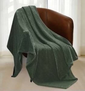 lot 10146 image: Monte & Jardin Jacquard Throw Blanket Green