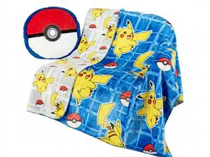 lot 10156 image: Pokmon Reversible Throw Blanket 60 x 70
