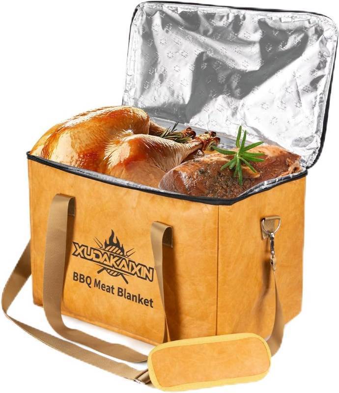 lot 65854 image: BBQ Blanket for Resting Meat Reusable BBQ Resting Bag for Meats, Ideal for Large BrisketBeefPork ShouldersTurkeys. Perfect for Outdoor Smoking and Grilling,Gifts for MenDad