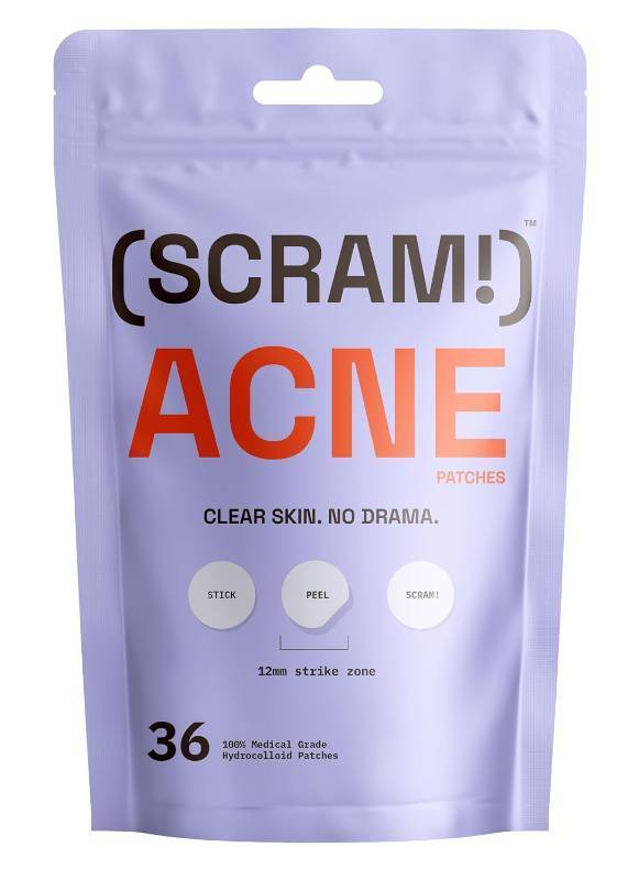 lot 66589 image: SCRAM Acne Patches   100% Medical Grade Hydrocolloid Acne Pimple Patch for Zits and Whiteheads Fast Acting Spot Patch For Face And Skin (36 Count)