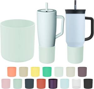 lot 68234 image: 40 Ounces Tall Silicone Boot Compatible with Brumate EraOwalaaHydrojugg Traveler 40 oz Tumbler with Handle, Protective Anti-Slip & Anti-Scratches Cover Bumper Accessories