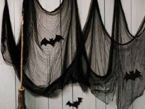 lot 11763 image: Halloween Black Gauze Wraparound Decoration 197x84.5in
