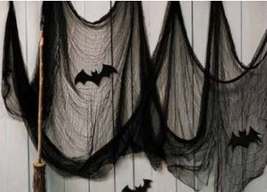 Halloween Black Gauze Wraparound Decoration 197x84.5in