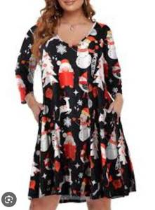 lot 11777 image: VEPKUL Womens Plus Size Christmas Dresses with pockets,  4 Pack