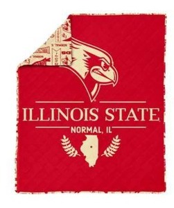 lot 11795 image: NCAA Illinois State Redbirds 60 x 80 Quilted Throw Blanket