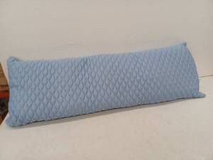 lot 11804 image: Light Blue Quilted Body Pillow 20in x 54in