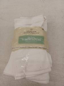 lot 11845 image: Grandeur Hospitality 20-Pack Washcloths 13in x 13in