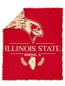 lot 11866 image: NCAA Illinois State Redbirds 60 x 80 Quilted Throw Blanket