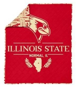 lot 11867 image: NCAA Illinois State Redbirds 60 x 80 Quilted Throw Blanket