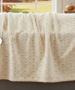 lot 11902 image: Ghost Embroidered Faux Fur Throw, 60 x 70