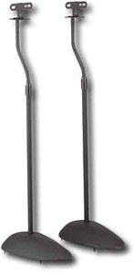 lot 1103 image: SANUS HTB3-B1 Height Adjustable Speaker Stands Pair