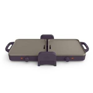 lot 1139 image: Bella 10 x 20 Ceramic Fold-n-Store Dual Temp Griddle