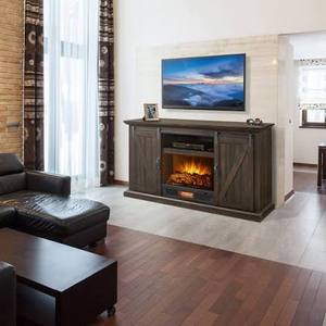 lot 1028 image: Muskoka 58in Media Mantel Electric Fireplace