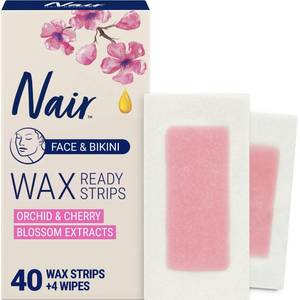 lot 47472 image: Nair Hair Remover Wax Ready Strips, Face and Bikini, 40 Count - Retail $7