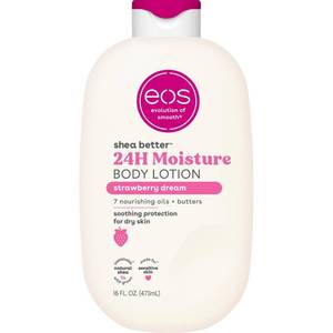 lot 47479 image: eos Shea Better Body Lotion- Strawberry Dream, with Natural Shea, 16 fl oz - Retail $10