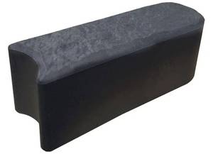 lot 47553 image: Tierra Verde Stomp No-Dig Rubber Edging Border, Grey, 12 x 4 in, 10-Pack - Retail $50