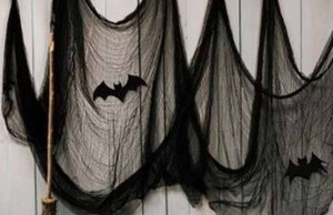 lot 11957 image: Halloween Black Gauze Wraparound Decoration 197x84.5in
