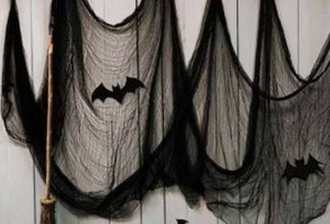 lot 11961 image: Halloween Black Gauze Wraparound Decoration 197x84.5in