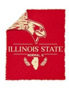 lot 11967 image: NCAA Illinois State Redbirds 60 x 80 Quilted Throw Blanket